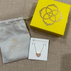 Kendra Scott Rose Quartz Heart Necklace